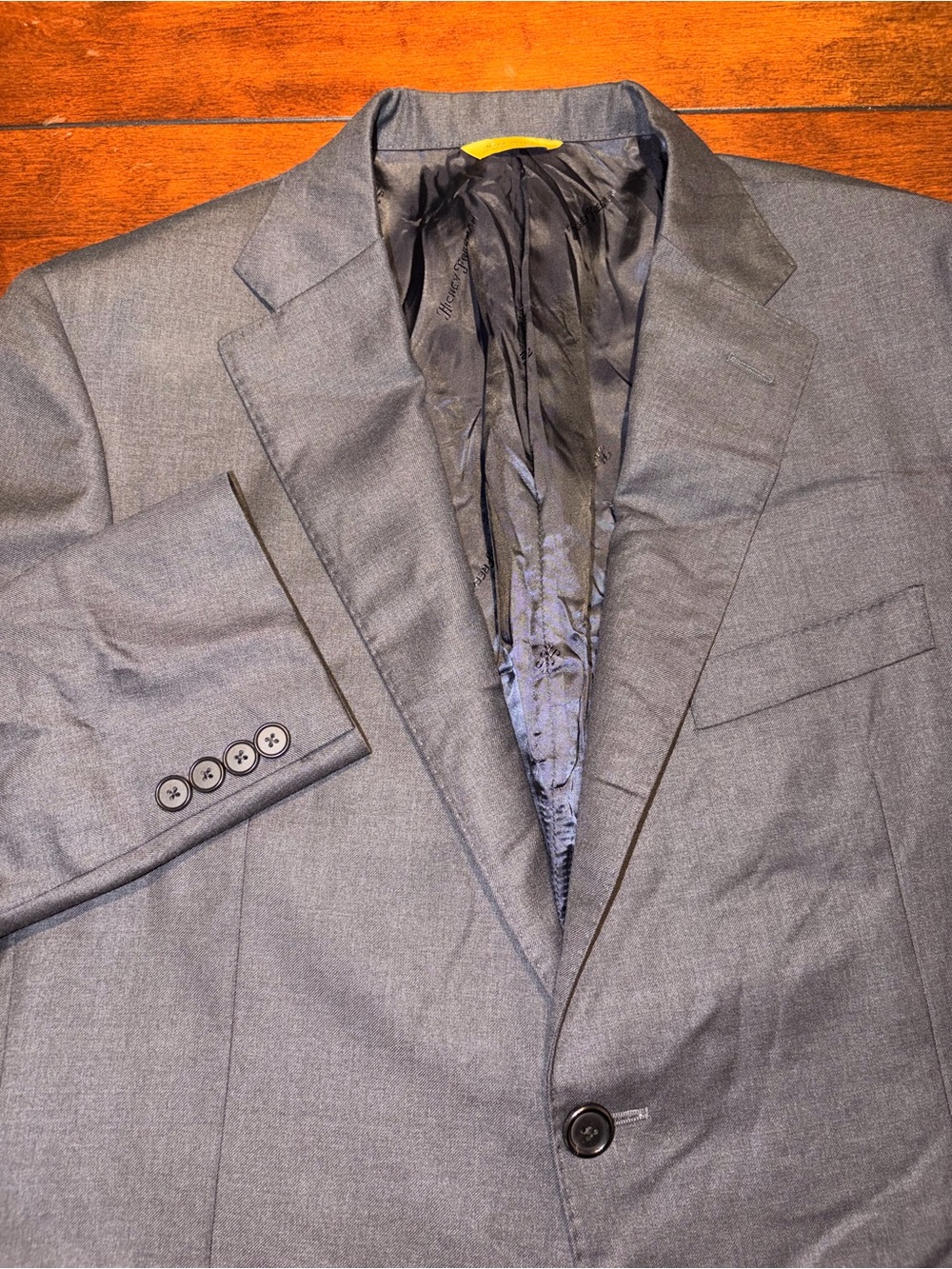 Hickey Freeman Traveler Beacon Mens Sport Coat 42S 100% Worsted Wool Charcoal